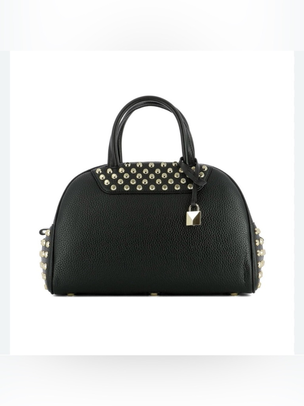 Michael Kors Austin Studded Bowling Satchel Purse